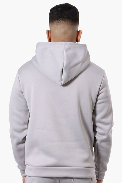 Canada Weather Gear Solid Embossed Logo Hoodie - Grey - Mens Hoodies & Sweatshirts - Canada Weather Gear