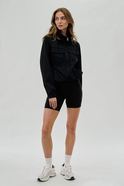Canada Weather Gear Hooded Utility Lightweight Jacket - Black - Womens Lightweight Jackets - Canada Weather Gear