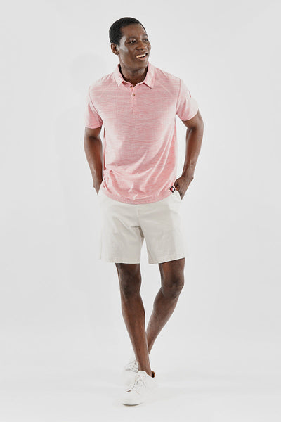 Canada Weather Gear Basic Solid Polo Shirt - Pink - Mens Polo Shirts - Canada Weather Gear