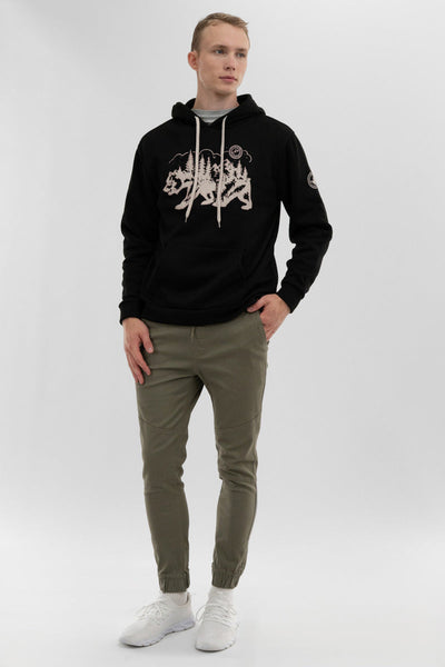 Canada Weather Gear Forest Print Hoodie - Black - Mens Hoodies & Sweatshirts - Canada Weather Gear