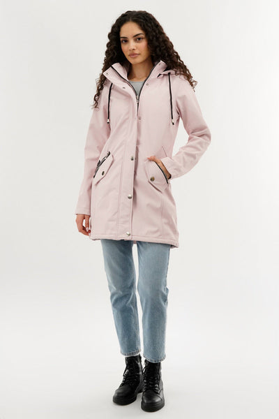 Canada Weather Gear Soft Shell Lightweight Jacket - Blush - Womens Lightweight Jackets - Canada Weather Gear