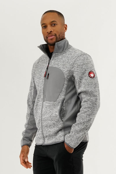 Canada Weather Gear Fleece Lightweight Jacket - Grey - Mens Lightweight Jackets - Canada Weather Gear
