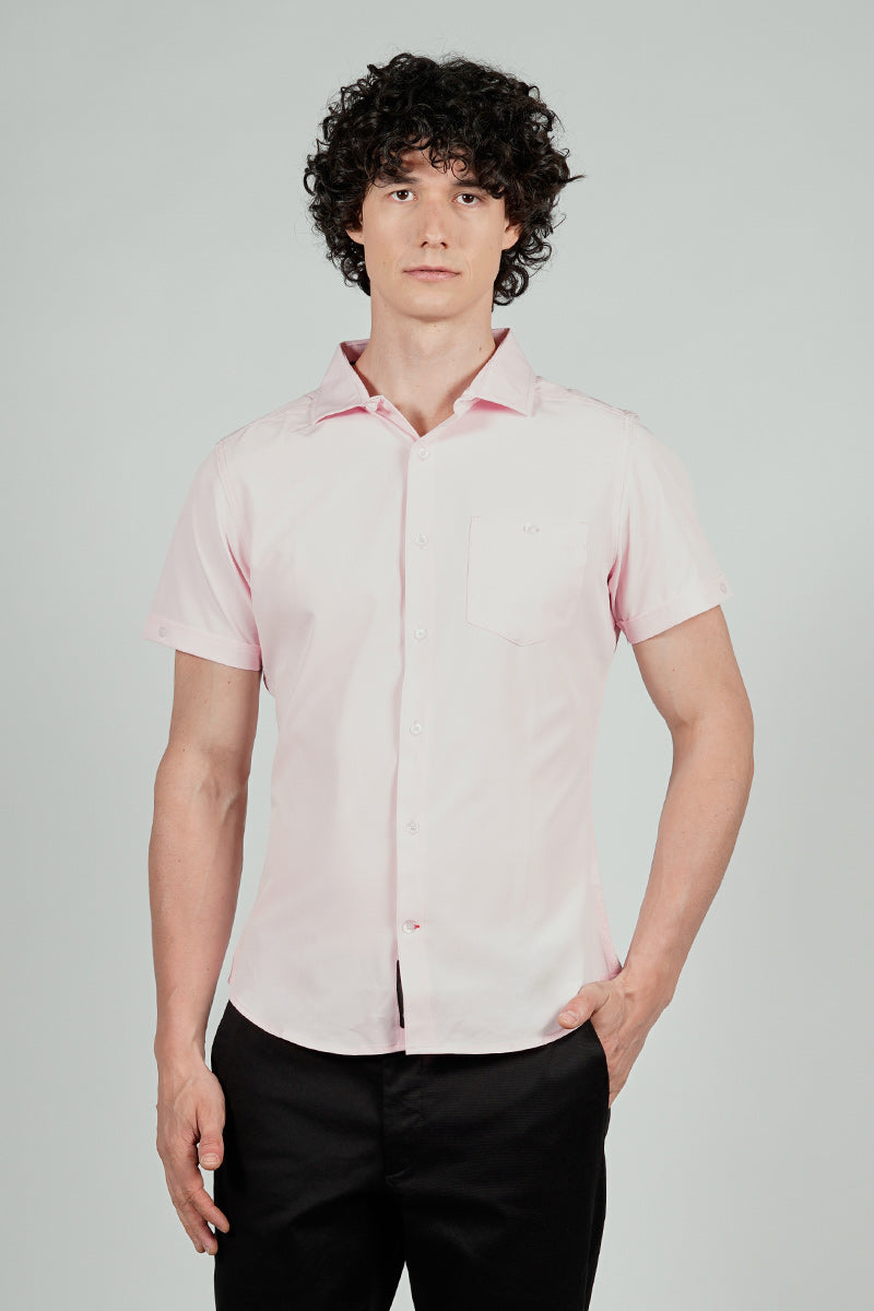Canada Weather Gear Travel Collection Basic Button Up Casual Shirt - Blush