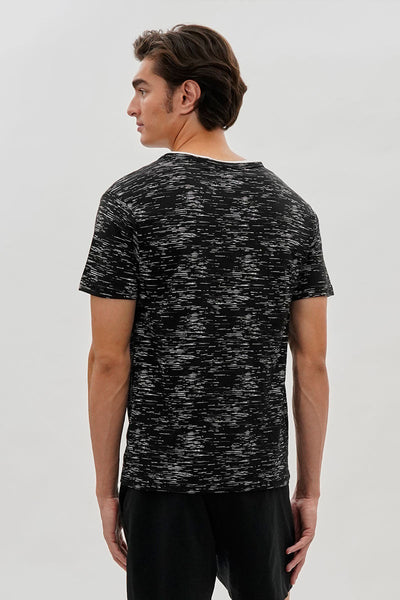 Canada Weather Gear Vintage Short Sleeve Henley Tee - Black - Mens Tees & Tank Tops - Canada Weather Gear