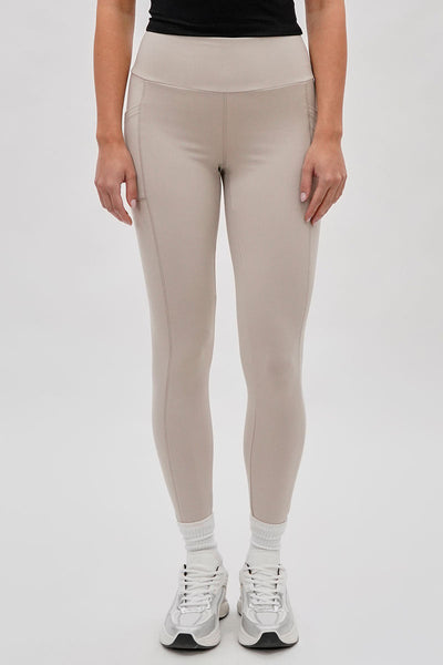 Canada Weather Gear High Waisted Yoga Leggings - Beige - Womens Leggings - Canada Weather Gear