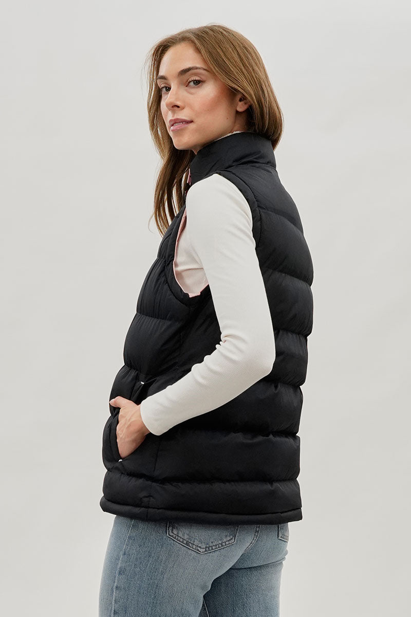 Canada Weather Gear Fleece Lined Collar Puffer Vest - Navy