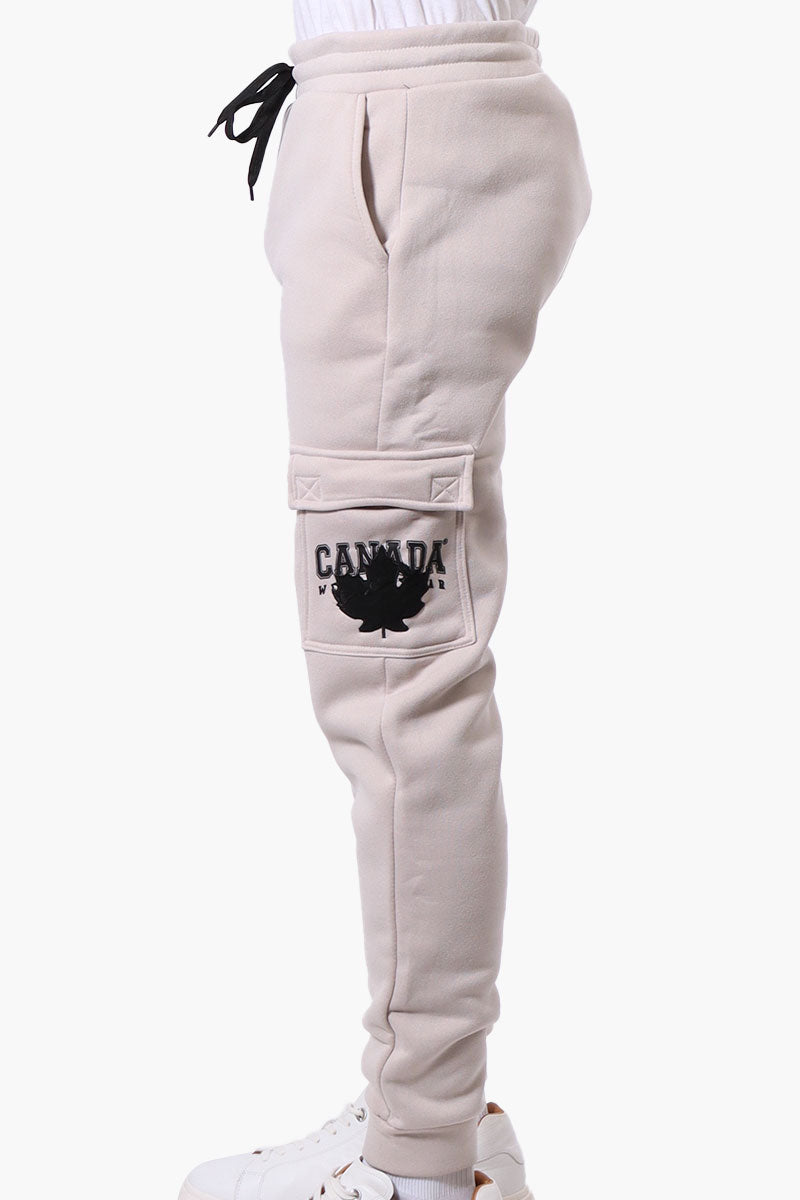 Canada Weather Gear Tie Waist Cargo Joggers - Beige - Mens Joggers & Sweatpants - Canada Weather Gear