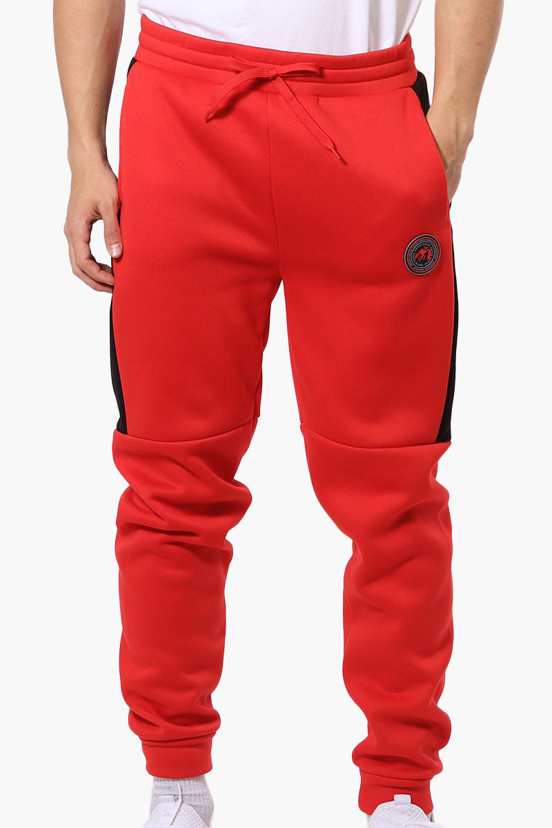 Essentials Super Triple Goose Side Stripe Tie Waist Joggers - Red - Mens Joggers & Sweatpants - Canada Weather Gear