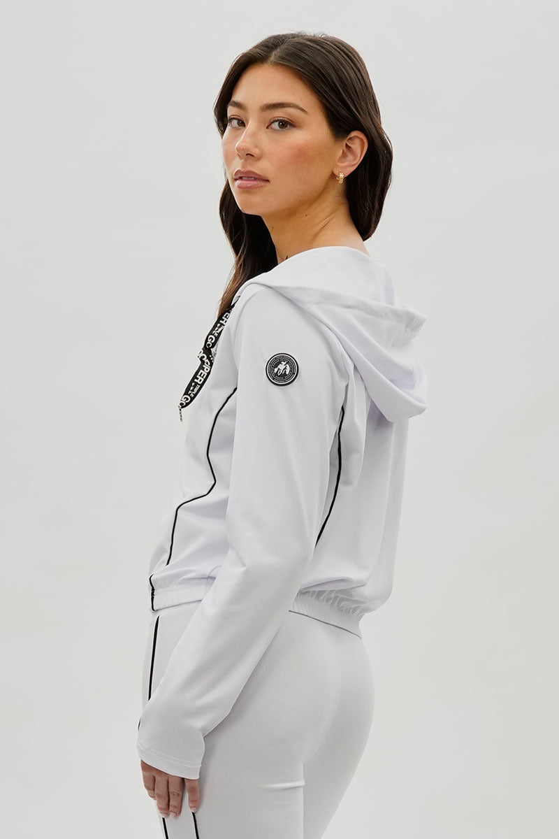 Super Triple Goose Cropped Active Hoodie - White - Womens Hoodies & Sweatshirts - Canada Weather Gear