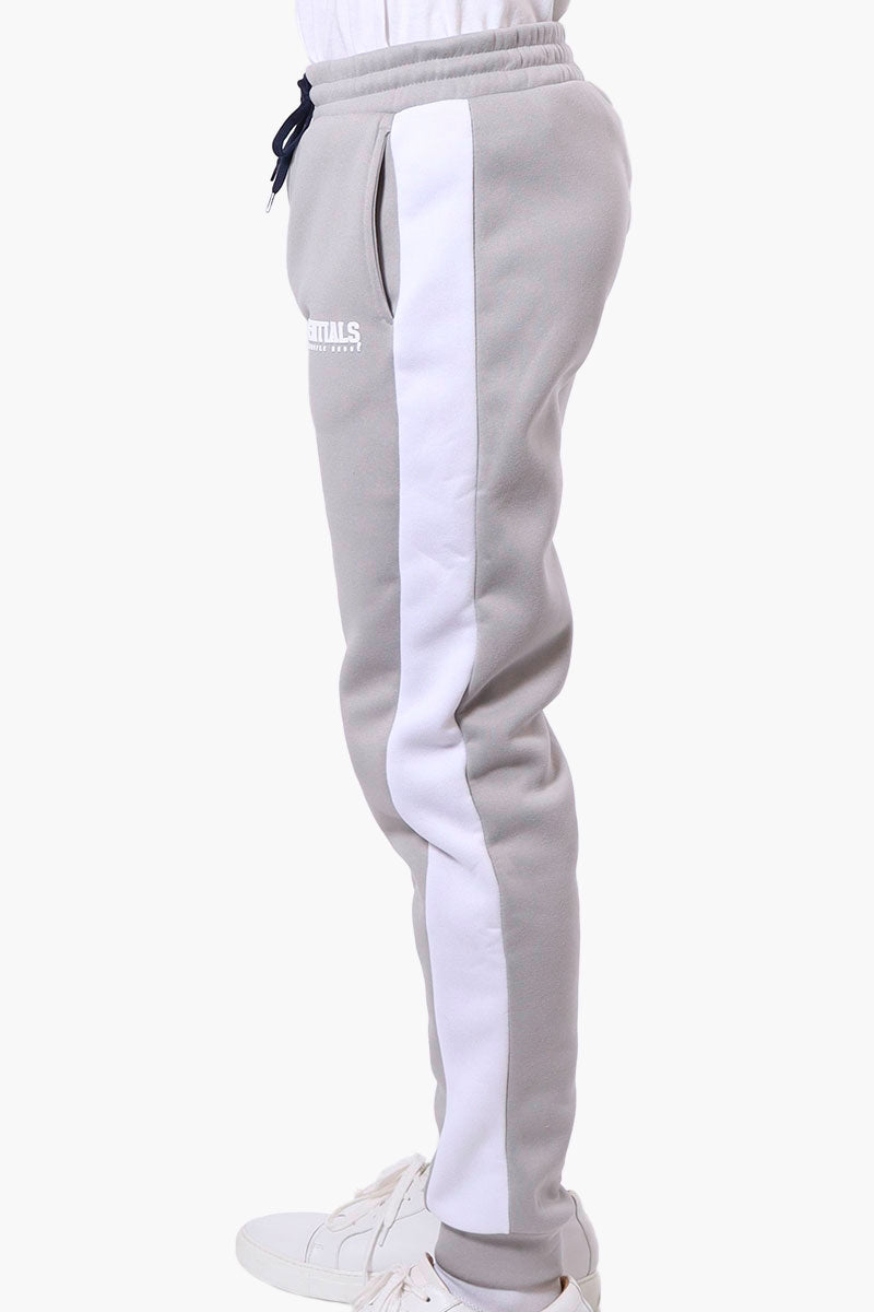 Essentials Super Triple Goose Side Stripe Tie Waist Joggers - Grey - Mens Joggers & Sweatpants - Canada Weather Gear