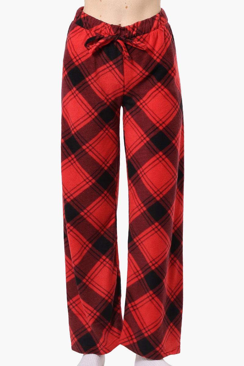 Canada Weather Gear Plaid Wide Leg Pajama Pants - Red - Womens Pajamas - Canada Weather Gear