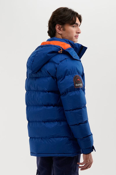 Super Triple Goose Thermal-Foil Lining Bomber Jacket - Blue