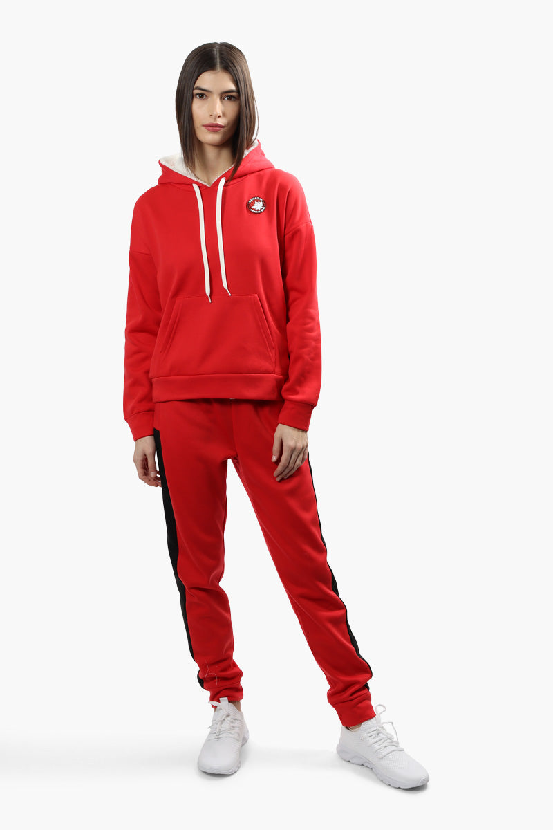 Canada Weather Gear Solid Side Stripe Joggers - Red - Womens Joggers & Sweatpants - Canada Weather Gear