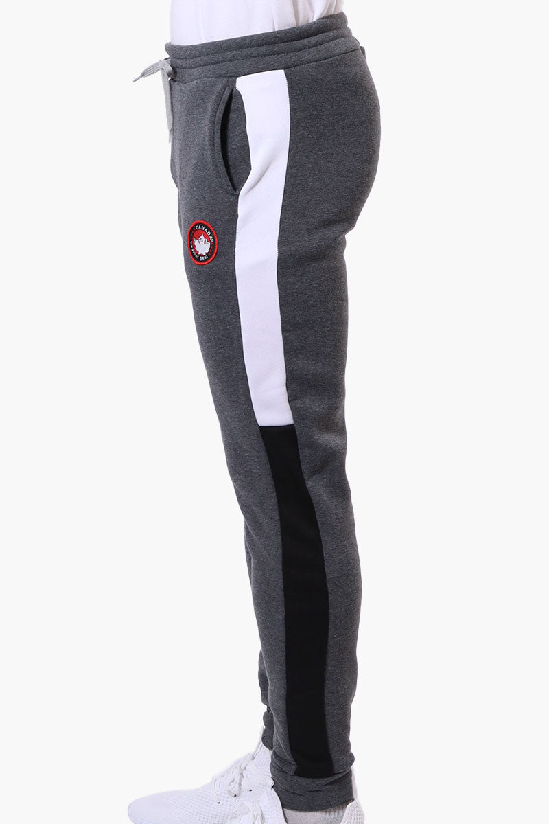 Canada Weather Gear Side Stripe Tie Waist Joggers - Grey - Mens Joggers & Sweatpants - Canada Weather Gear