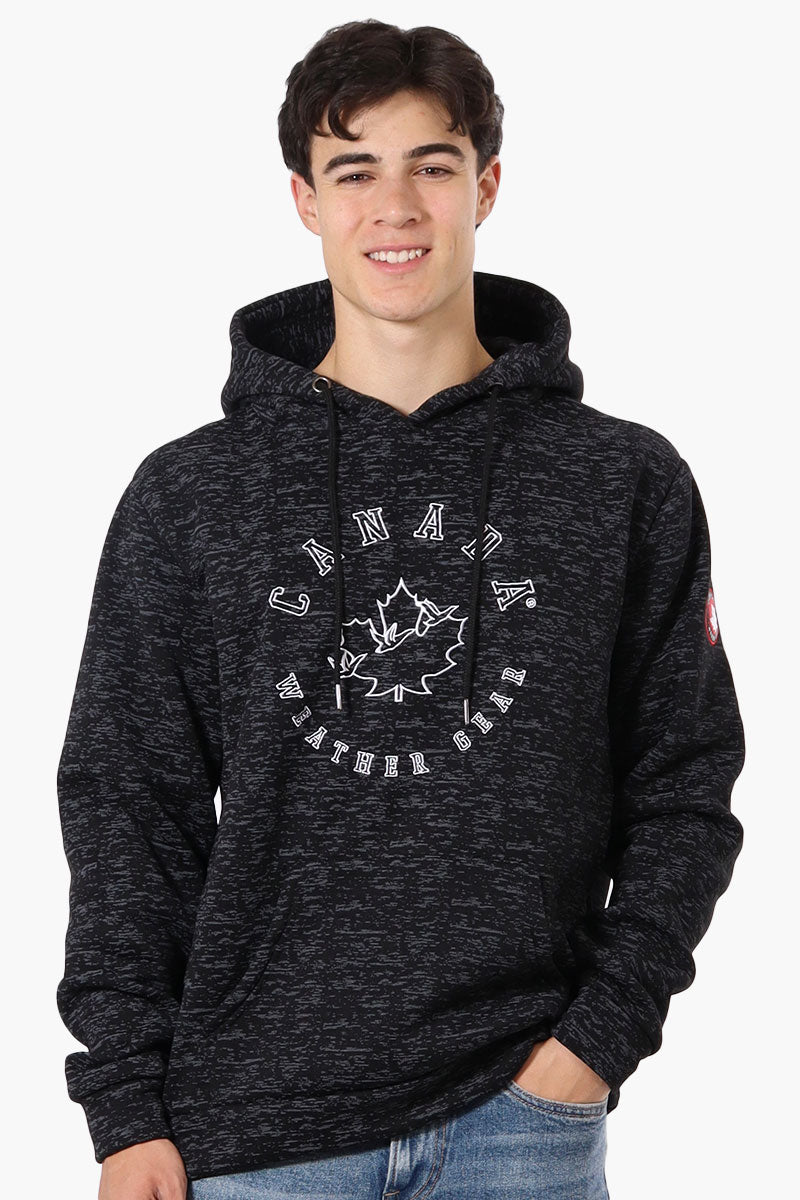 Canada Weather Gear Patterned Embroidered Hoodie - Black