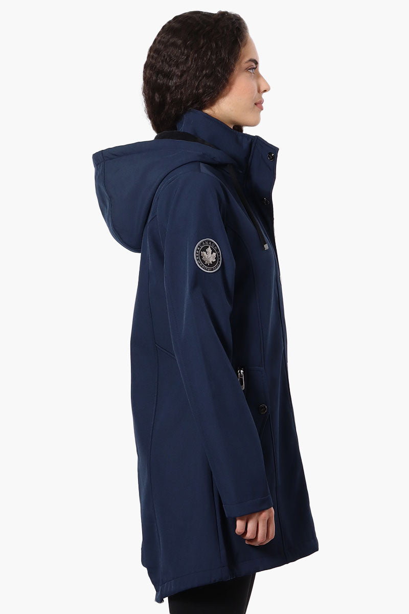 Canada Weather Gear Hooded Soft Shell Lightweight Jacket - Navy - Womens Lightweight Jackets - Canada Weather Gear