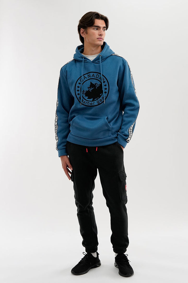 Canada Weather Gear Logo Tape Fleece Hoodie - Teal