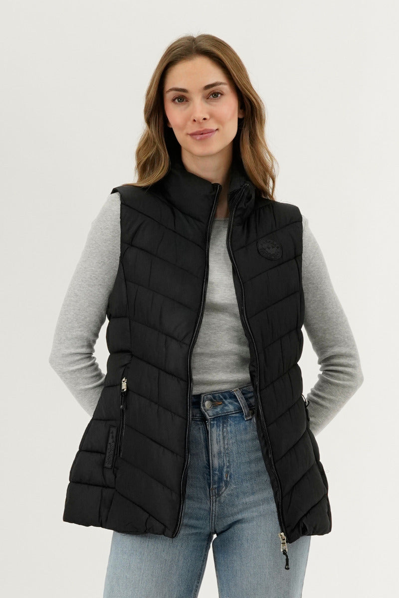 Canada Weather Gear Chevron Quilted Vest - Black