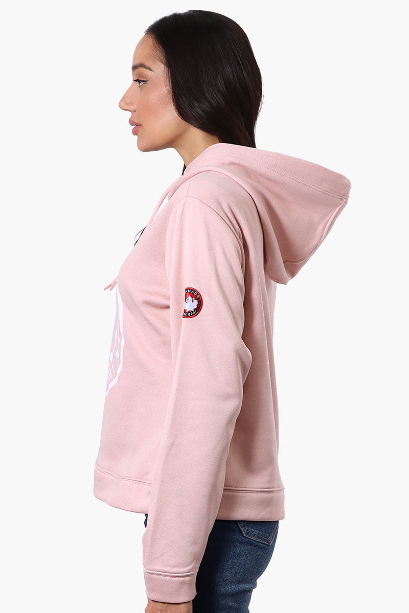 Canada Weather Gear Chest Logo Hoodie - Pink - Womens Hoodies & Sweatshirts - Canada Weather Gear