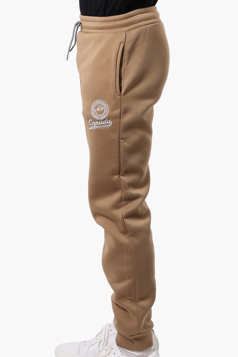 Canada Weather Gear Tie Waist Embroidered Joggers - Beige