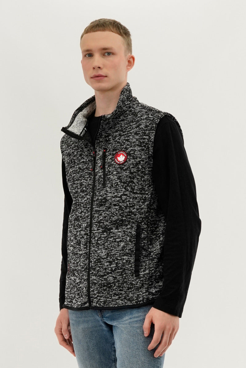 Canada Weather Gear Fleece Vest - Black - Mens Vests - Canada Weather Gear