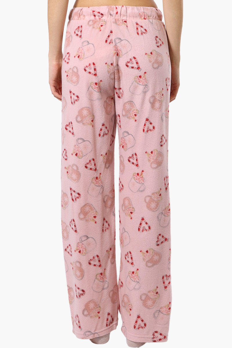 Canada Weather Gear Festive Pattern Wide Leg Pajama Bottoms - Pink - Womens Pajamas - Canada Weather Gear