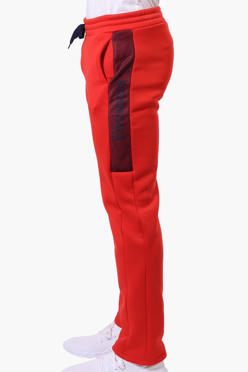 Essentials Super Triple Goose Side Mesh Insert Sweatpants - Red - Mens Joggers & Sweatpants - Canada Weather Gear