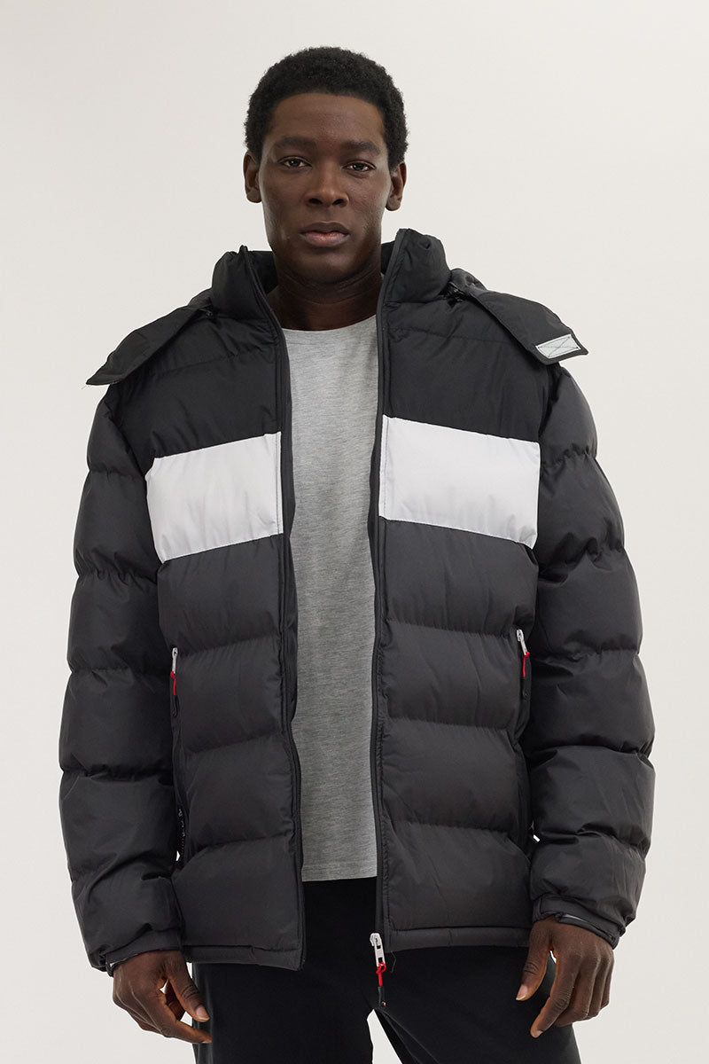 Canada Weather Gear Colour Block Bomber Jacket - Black