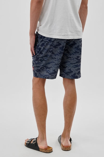 Canada Weather Gear Digi Camo Print Elastic Surf Shorts - Navy - Mens Shorts & Capris - Canada Weather Gear
