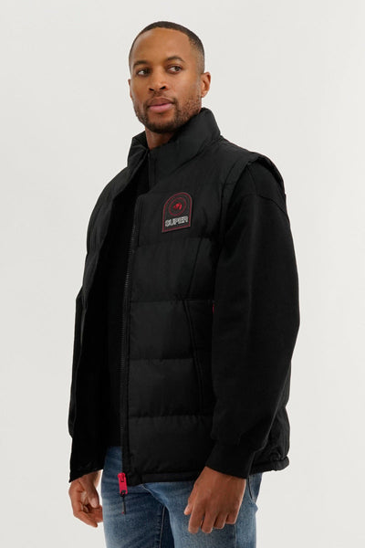 Super Triple Goose Double Pocket Bubble Vest - Black - Mens Vests - Canada Weather Gear