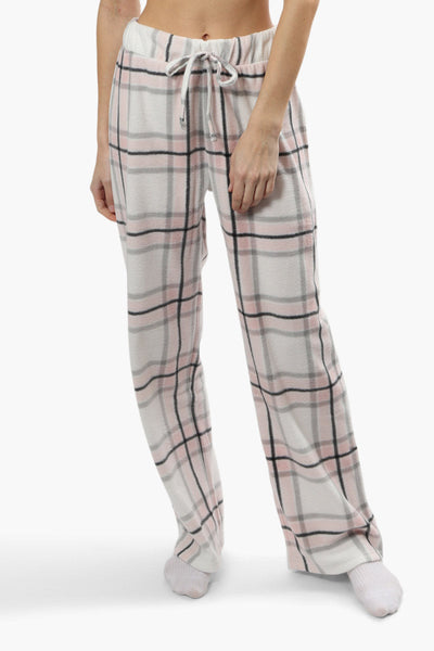 Canada Weather Gear Plush Wide Leg Pajama Pants - Pink - Womens Pajamas - Canada Weather Gear