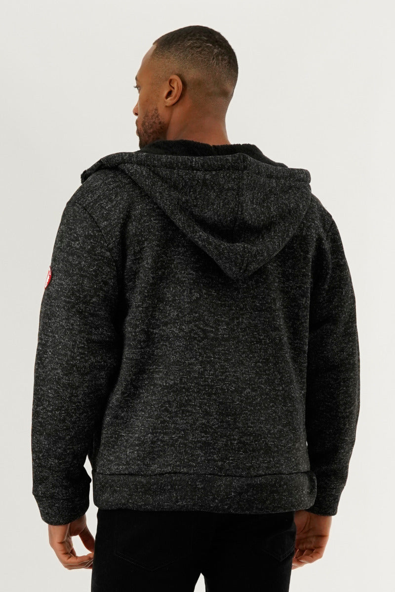 Canada Weather Gear Sherpa Lined Lightweight Jacket - Black - Mens Lightweight Jackets - Canada Weather Gear