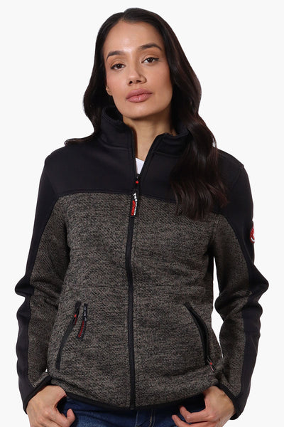 Canada Weather Gear Zip Up Sweater Fleece Lightweight Jacket - Black - Womens Lightweight Jackets - Canada Weather Gear