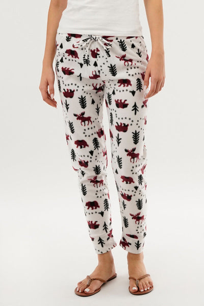 Canada Weather Gear Winter Print Pajama Pants - White - Womens Pajamas - Canada Weather Gear