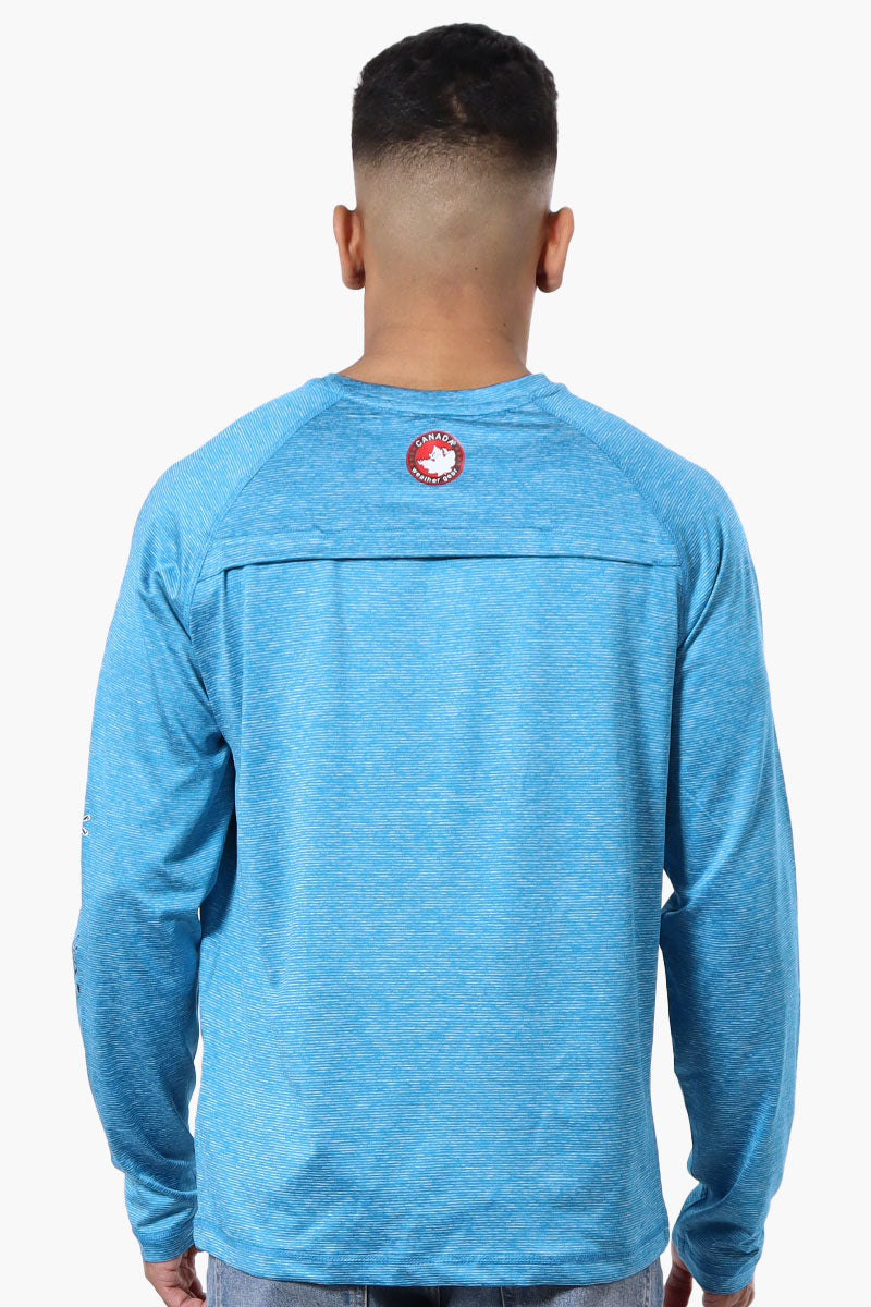 Canada Weather Gear Athletic Logo Sleeve Long Sleeve Top - Blue - Mens Long Sleeve Tops - Canada Weather Gear