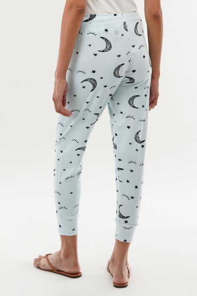 Canada Weather Gear Moon Print Tie Waist Pajama Pants - Blue - Womens Pajamas - Canada Weather Gear