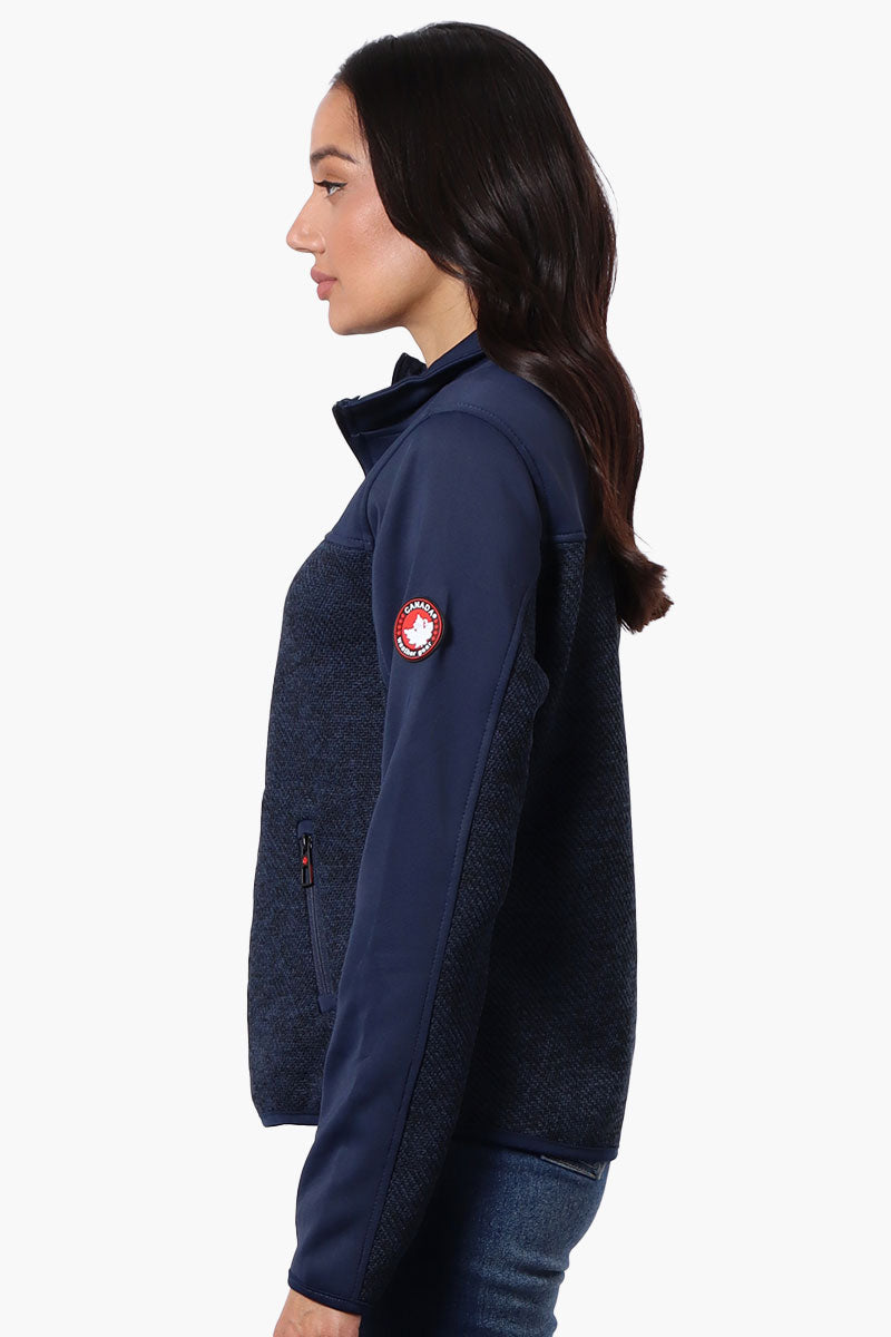 Canada Weather Gear Zip Up Sweater Fleece Lightweight Jacket - Navy - Womens Lightweight Jackets - Canada Weather Gear