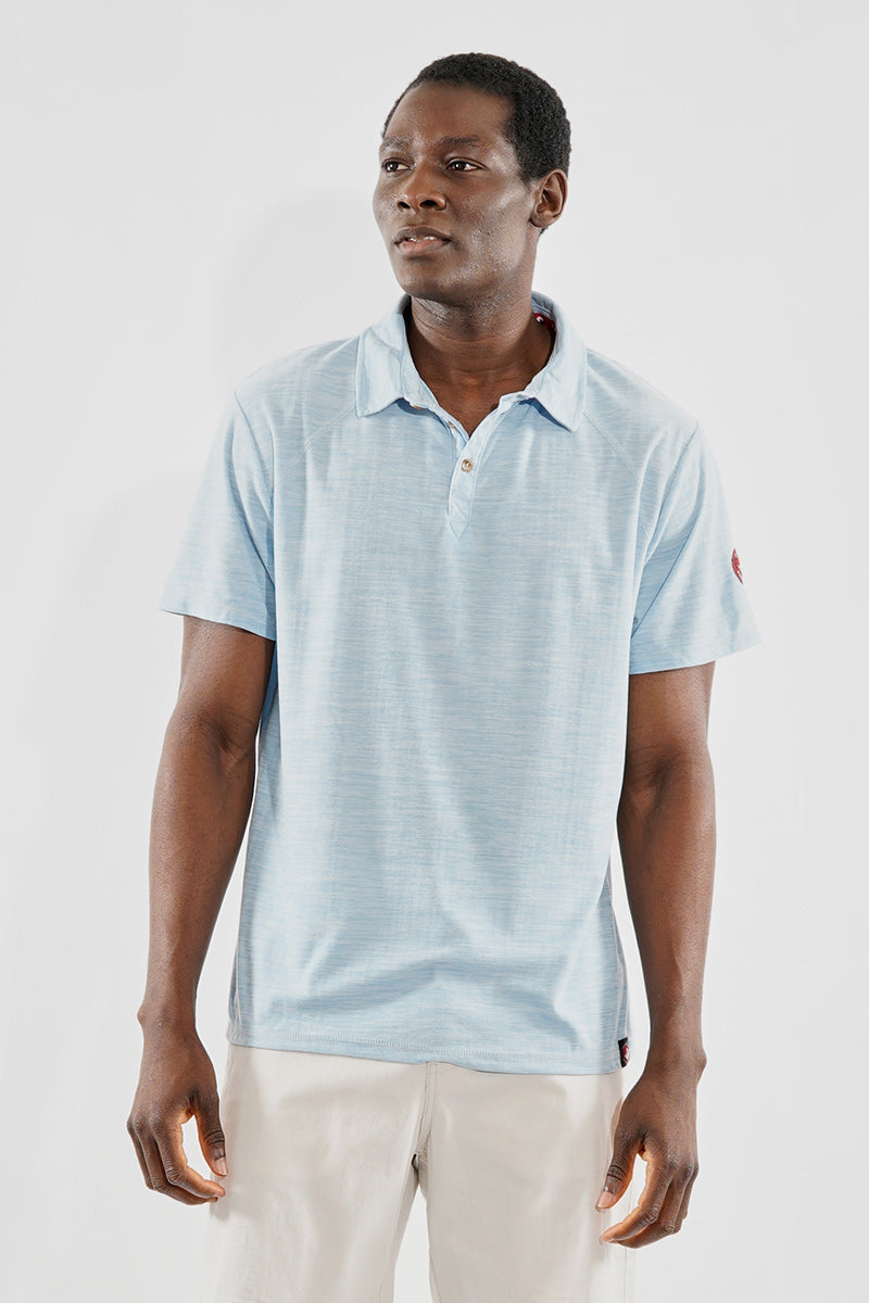 Canada Weather Gear Basic Solid Polo Shirt - Blue - Mens Polo Shirts - Canada Weather Gear