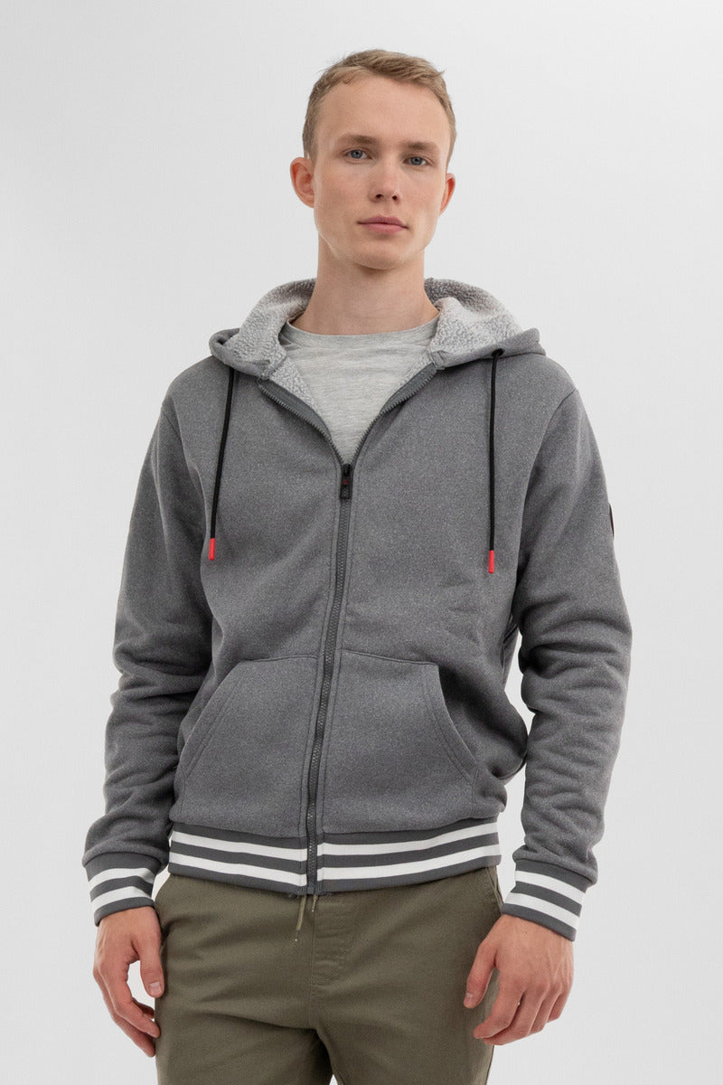Canada Weather Gear Fleece Lined Zip Up Hoodie - Grey