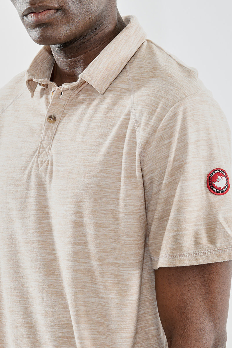 Canada Weather Gear Basic Solid Polo Shirt - Brown - Mens Polo Shirts - Canada Weather Gear