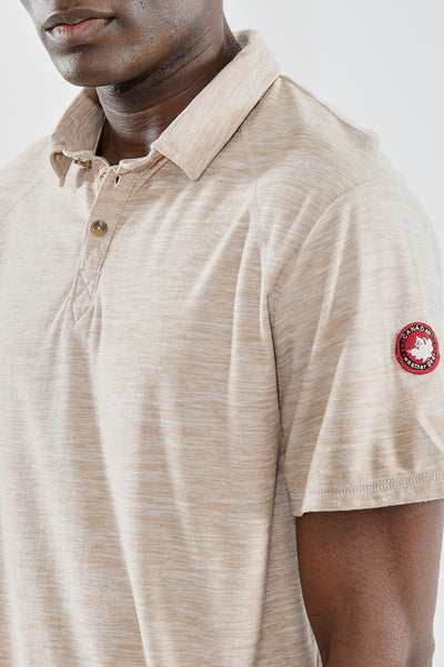Canada Weather Gear Basic Solid Polo Shirt - Brown - Mens Polo Shirts - Canada Weather Gear