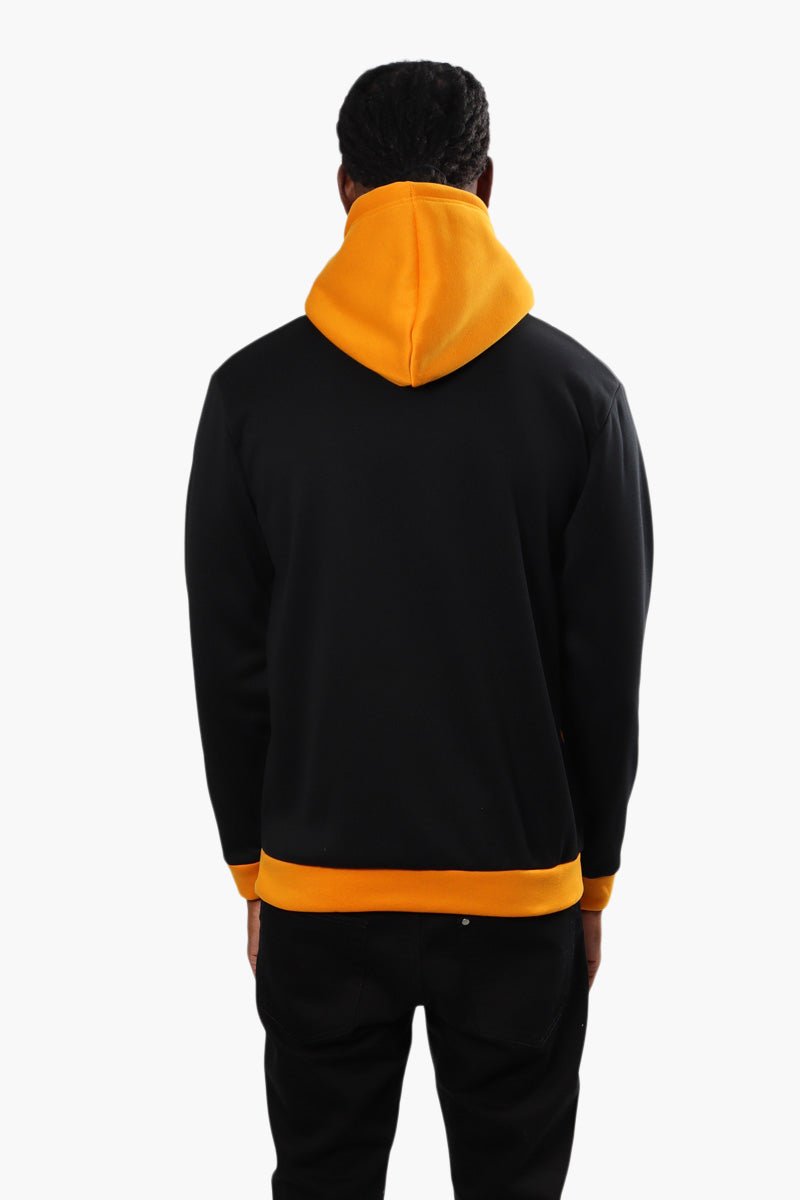 Super Triple Goose Contrast Detail Drawstring Hoodie - Yellow - Mens Hoodies & Sweatshirts - Canada Weather Gear