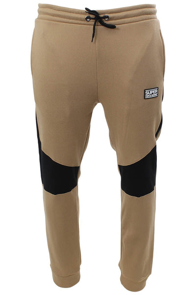Super Triple Goose Contrast Panel Joggers - Taupe - Mens Joggers & Sweatpants - Canada Weather Gear