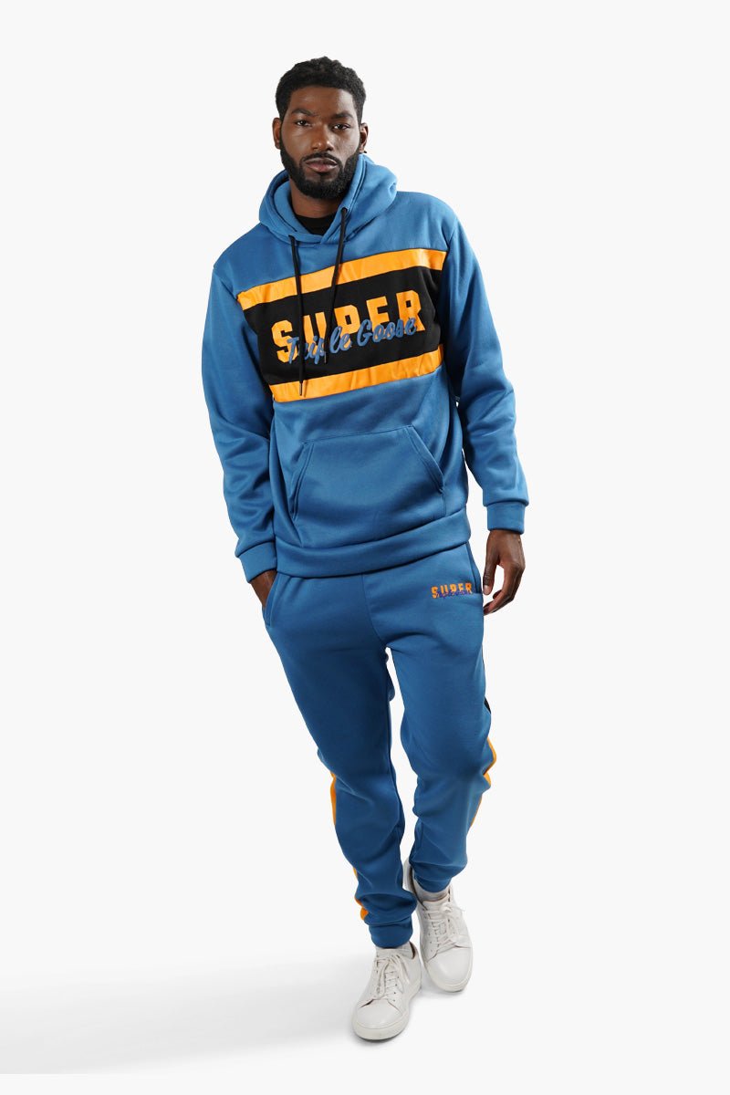 Super Triple Goose Printed Pullover Hoodie - Blue - Mens Hoodies & Sweatshirts - Canada Weather Gear