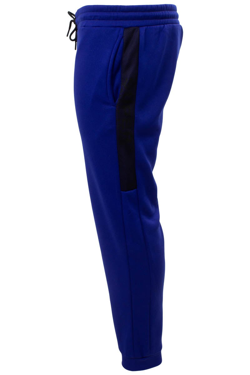 Super Triple Goose Solid Mesh Side Sweatpants - Blue - Mens Joggers & Sweatpants - Canada Weather Gear