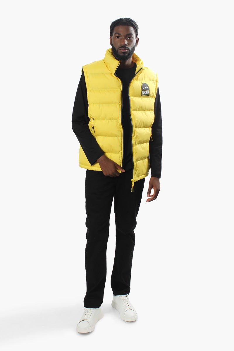 Super Triple Goose Zip Pocket Bubble Vest - Yellow - Mens Vests - Canada Weather Gear