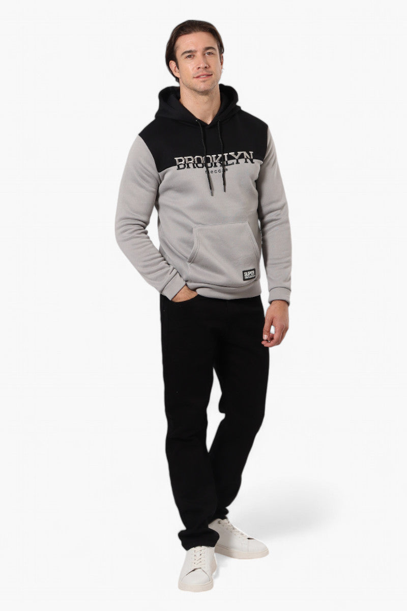 Super Triple Goose Embroidered Colour Block Hoodie - Grey - Mens Hoodies & Sweatshirts - Canada Weather Gear