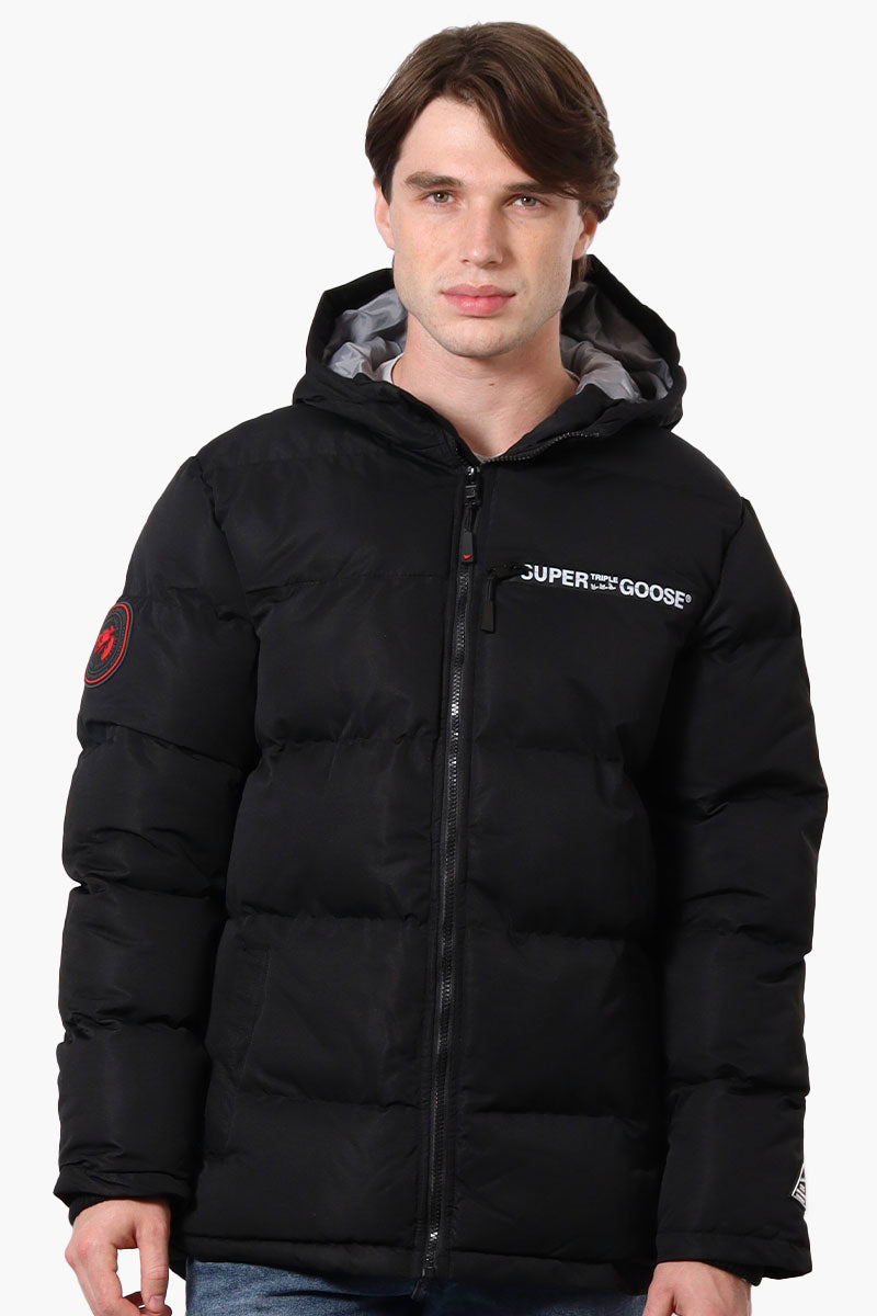 Super Triple Goose Colour Block Bubble Bomber Jacket - Black - Mens Bomber Jackets - Canada Weather Gear