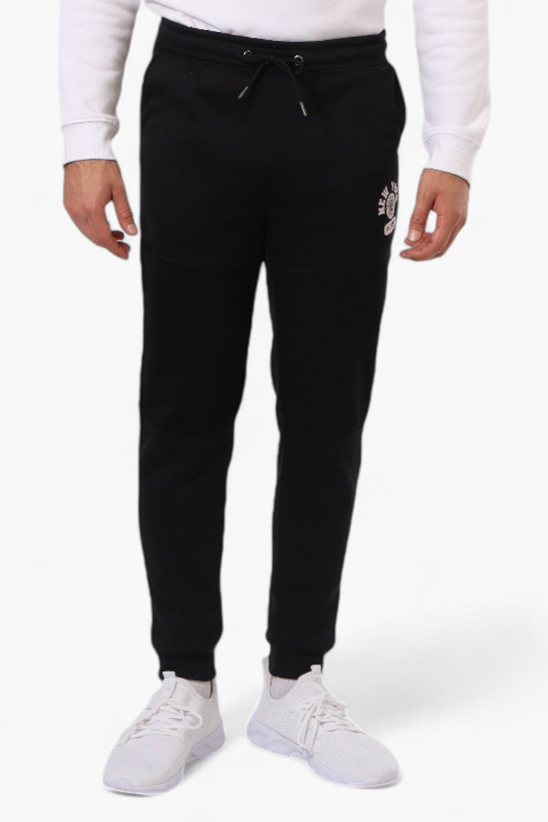 Super Triple Goose Tie Waist New York Print Joggers - Black - Mens Joggers & Sweatpants - Canada Weather Gear