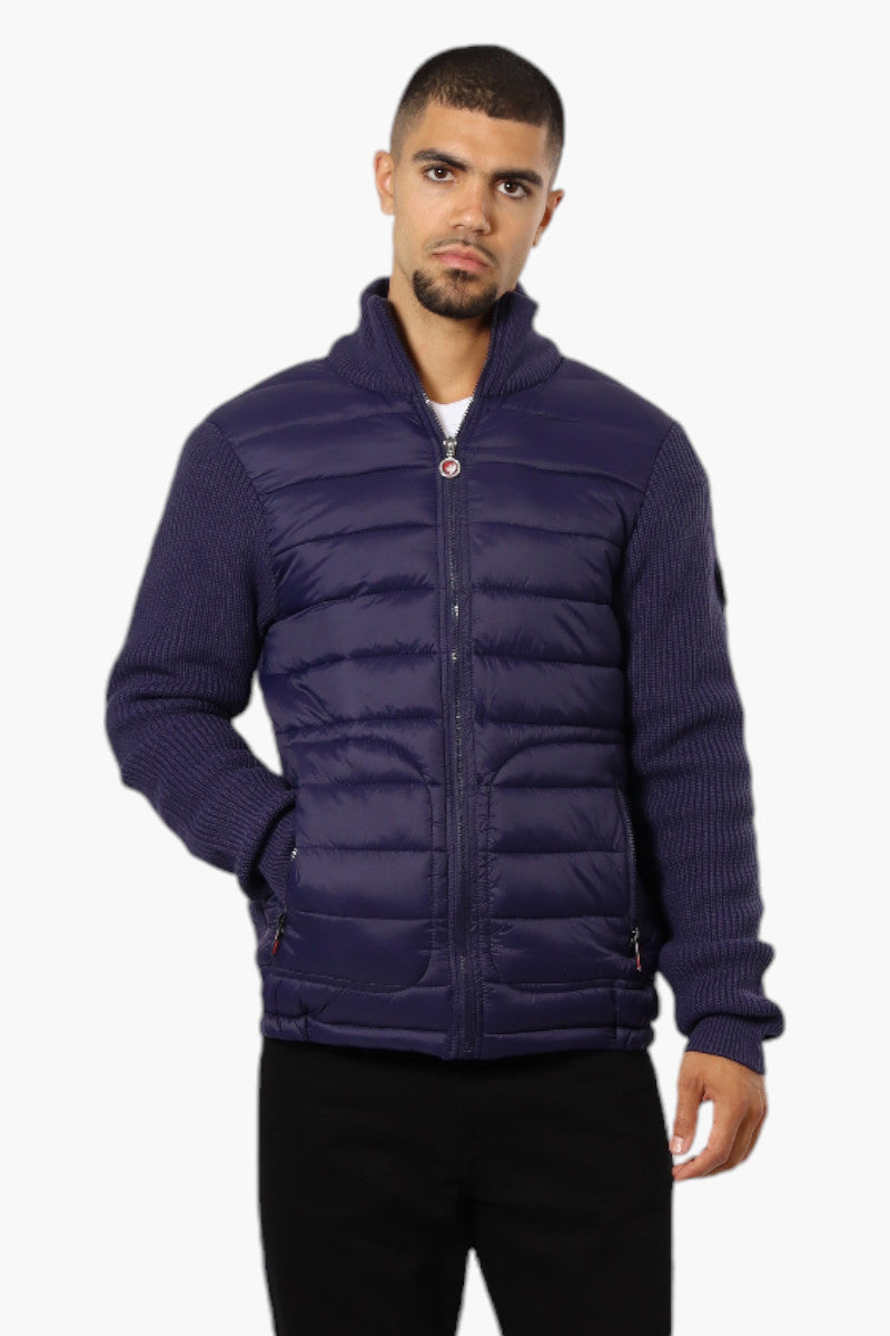 Canada Weather Gear Sweater Knit Polyfill Lightweight Jacket - Navy - Mens Lightweight Jackets - Canada Weather Gear